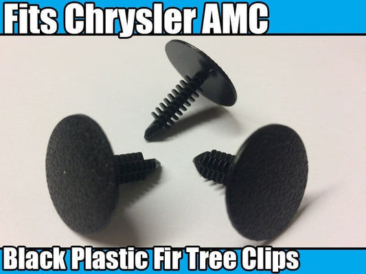 10x Fir Tree Black Plastic for Chrysler Amc Trim Panel Fastener Retainer Clips