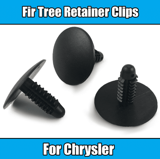 10x Fir Tree Clips for Chrysler 8mm Retainer Clips Hole Black Plastic