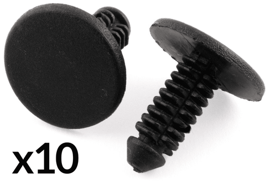 10x Fir Tree Trim Clips for Peugeot Citroen Body Panel Black Plastic Retainer