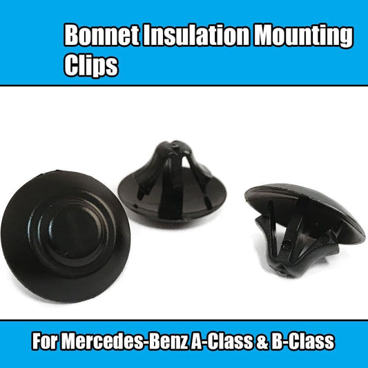 10x for Clips Mercedes-Benz A B Class Bonnet Insulation Mounting Clips Plastic