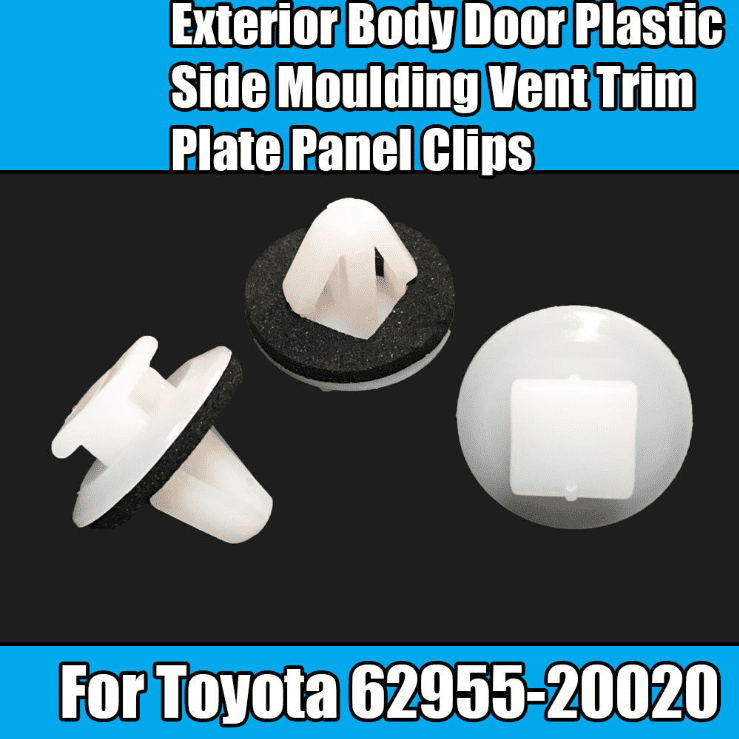 10x for Clips Toyota Exterior Body Door Plastic Moulding Vent Trim Plate Panel