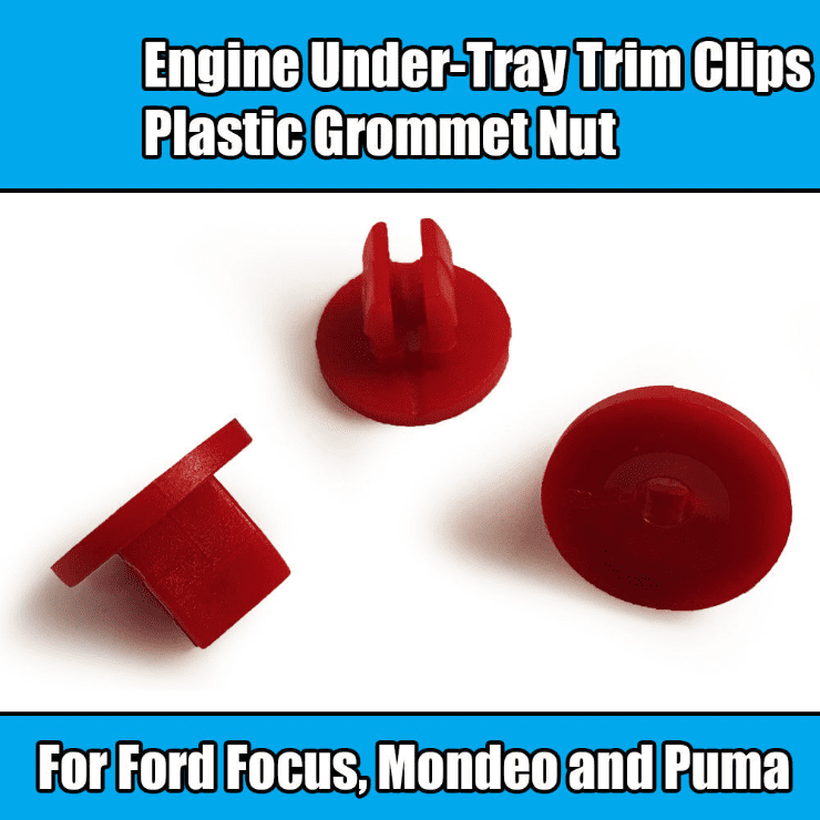 10x for Ford Focus Mondeo Puma Engine Under-Tray Trim Clips Plastic Grommet Nut