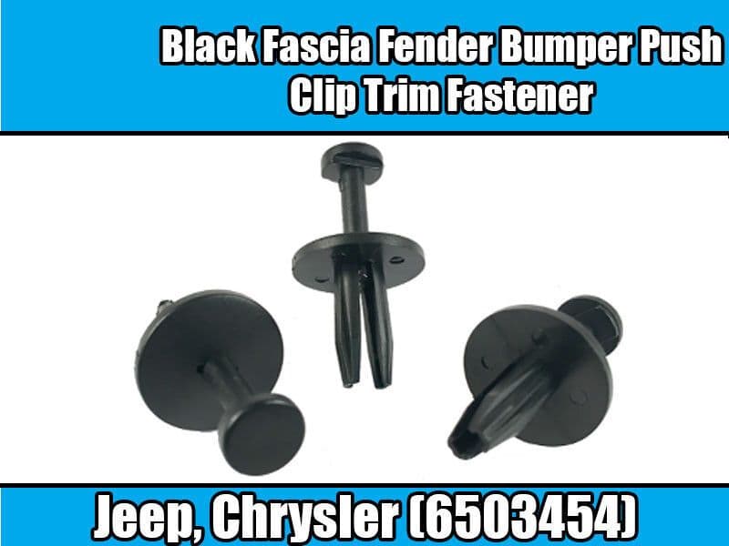 10x for Jeep Chrysler Black Fascia Fender Bumper Push Clip Trim Fastener 6503454