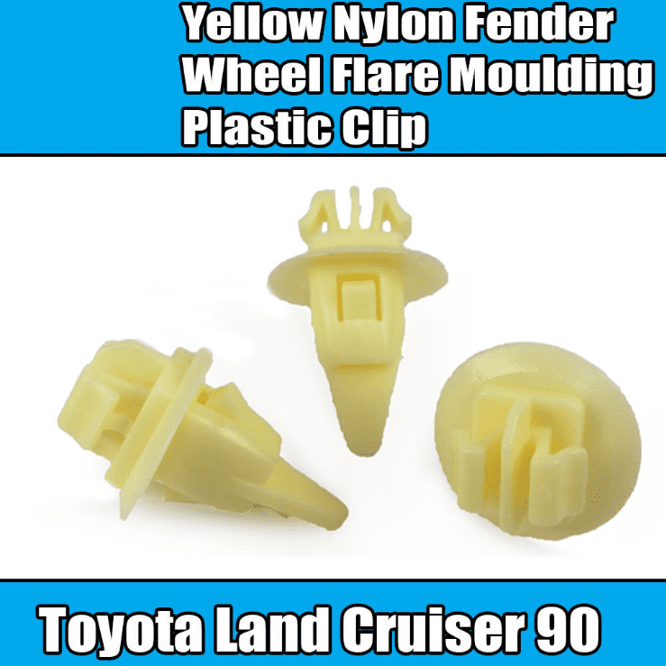 10x for Toyota Land Cruiser 90 Yellow Fender Wheel Flare Moulding Plastic Clip