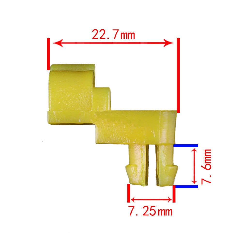 10x for Toyota Left & Right Door Lock Rod Retainer Clips 6929312040 Nylon Yellow