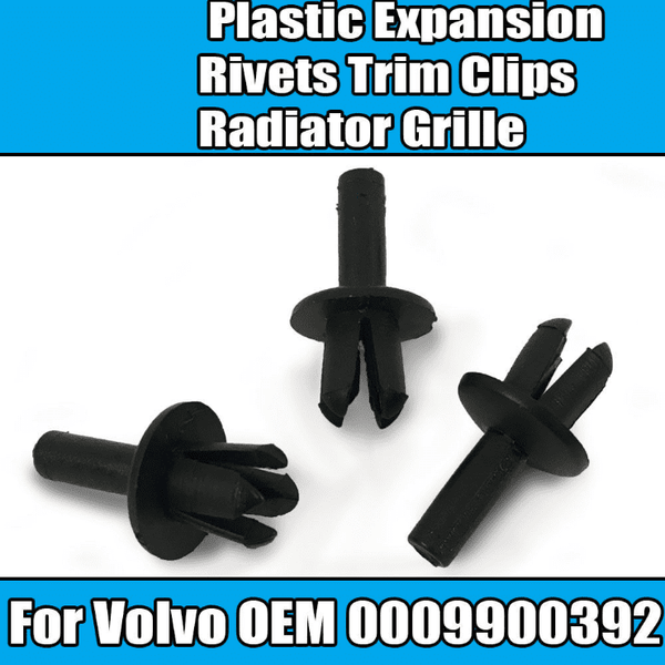 10x for Volvo Plastic Expansion Rivets Trim Clips Radiator Grille Badg ...