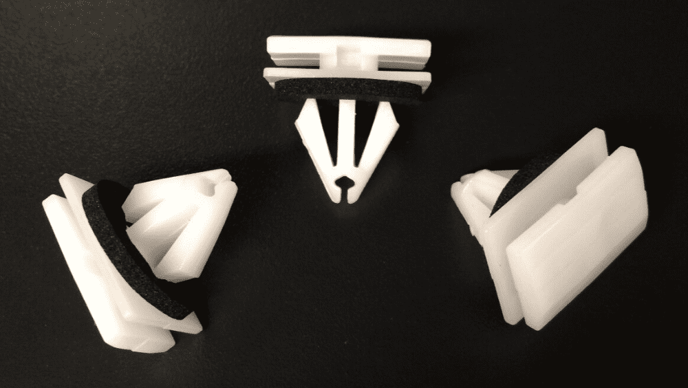 10x Ford GM Chevrolet Fixing Exterior Moulding Holder Body Clips White Plastic