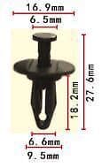 10x Front Bumper Fascia Retainer Trim Clips for GM Buick Black Plastic 6mm Hole