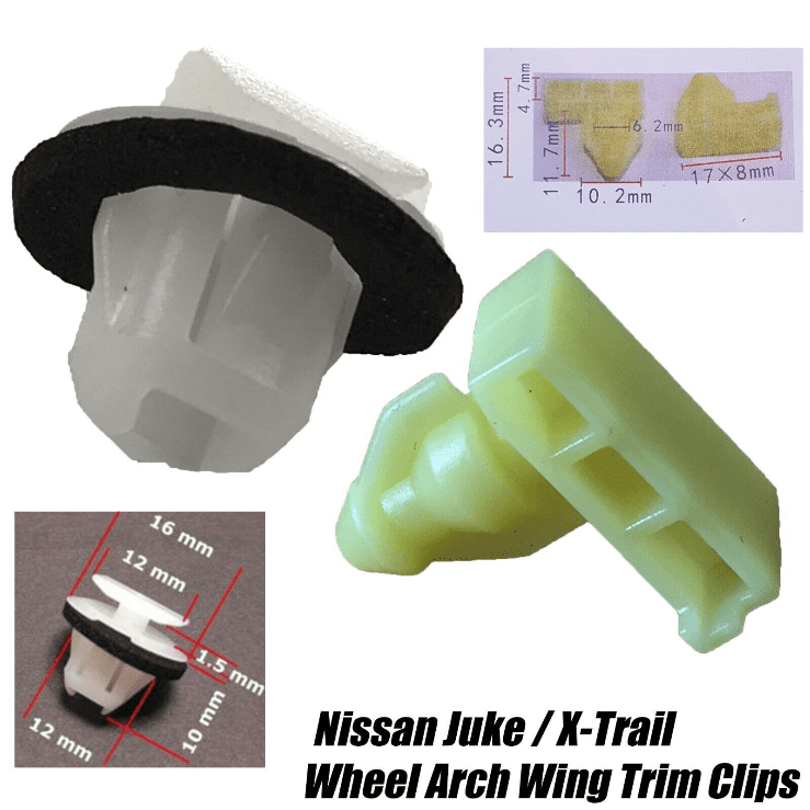 10x Front Rear Wheel Arch Wing Bumper Bracket Trim Clips for Nissan Jukextrail