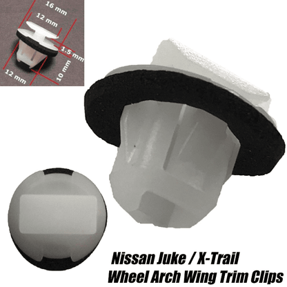 10x Front Rear Wheel Arch Wing Bumper Moulding Trim Clip for Nissan Jukextrail