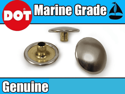 10x Genuine Dot Boat Cover Canopy Fastener Press Snap Fitting Cap Nickel 4.4mm