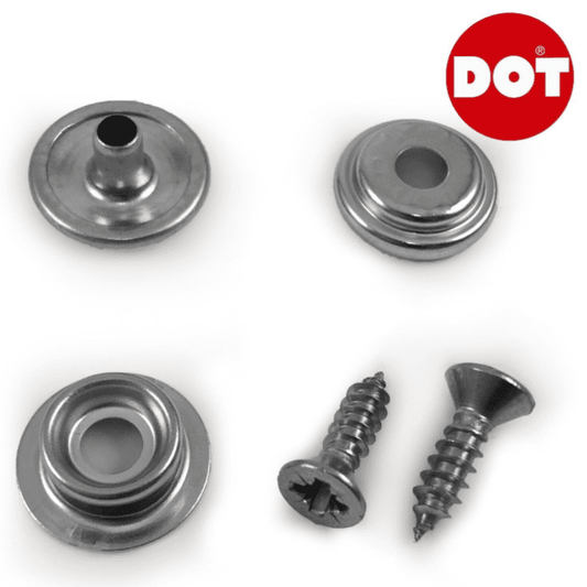 10x Genuine Dot Stainless Steel Stud Boat Canvas To Deck Fastener Kit