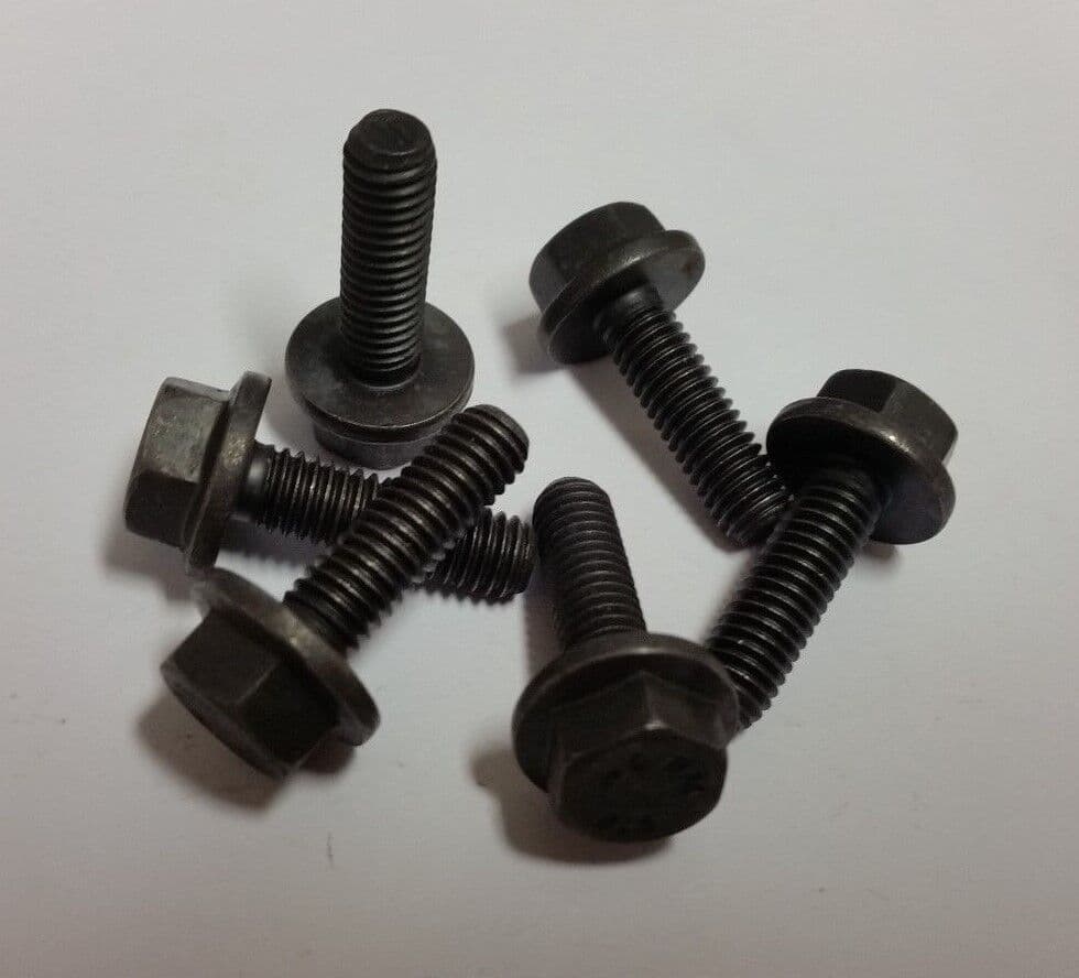 10x Hex Bolt M6x20 Hexagonal Bolts for Peugeot Black Metal Washer