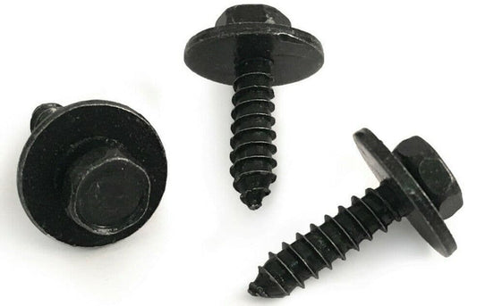 10x Hex Head Self-Tapping Tapper Bolt Screw for BMW 4.8X19mm 9904288 Black
