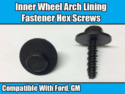 10x Hex Screw for Ford GM Wheel Arch Inner Fender Liner Splash Guard W/ Washers