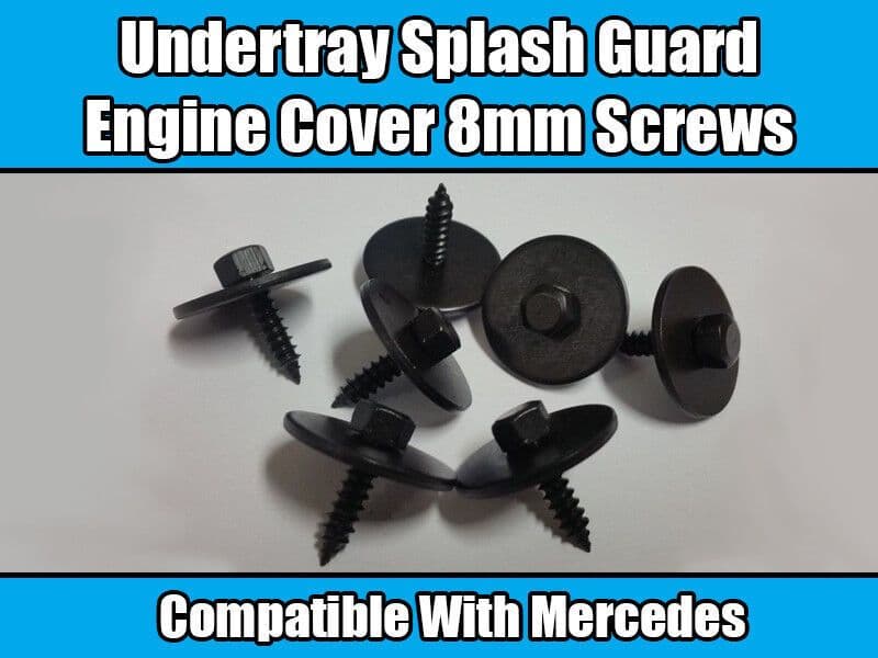 10x Hex Screws for Mercedes Undertray Splash Guard Engine Cover 8mm With Washer