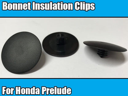 10x Hood Bonnet Insulation Retainer for Honda Prelude Black Retainer Trim Clips