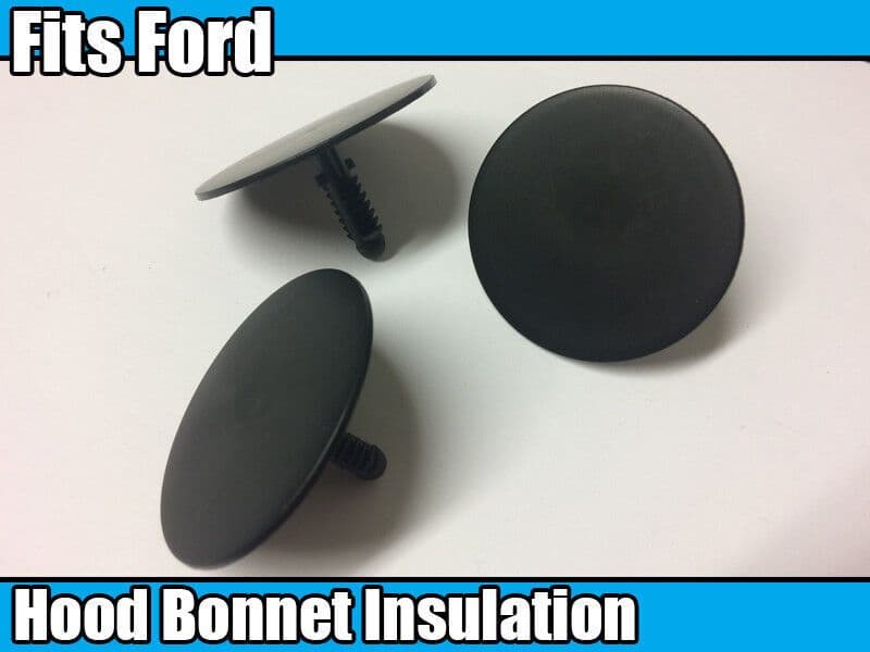 10x Hood Bonnet Insulation Trim Clips for Ford N803613S Rivet Retainer Black