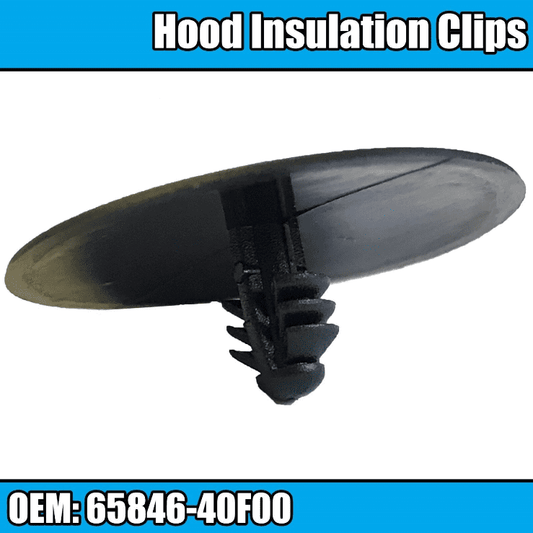 10x Hood Insulation Clips for Nissan Infiniti Black Plastic 65846-40F00