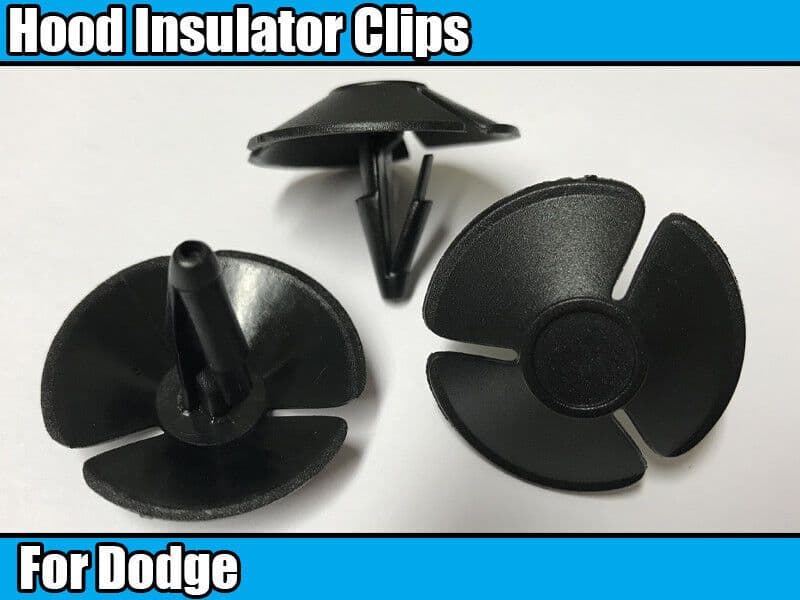 10x Hood Insulation Retainer Black Plastic Trim Clips for Dodge Ram Chrysler