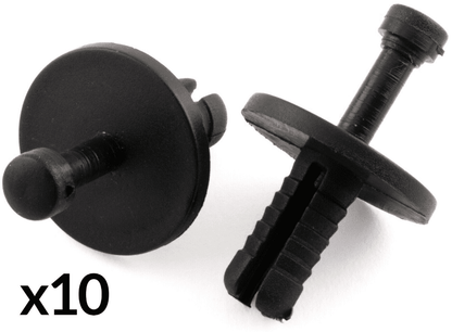 10x Hood Shroud Trim Clips Plastic Rivet for BMW Series 3/5 E28 E30