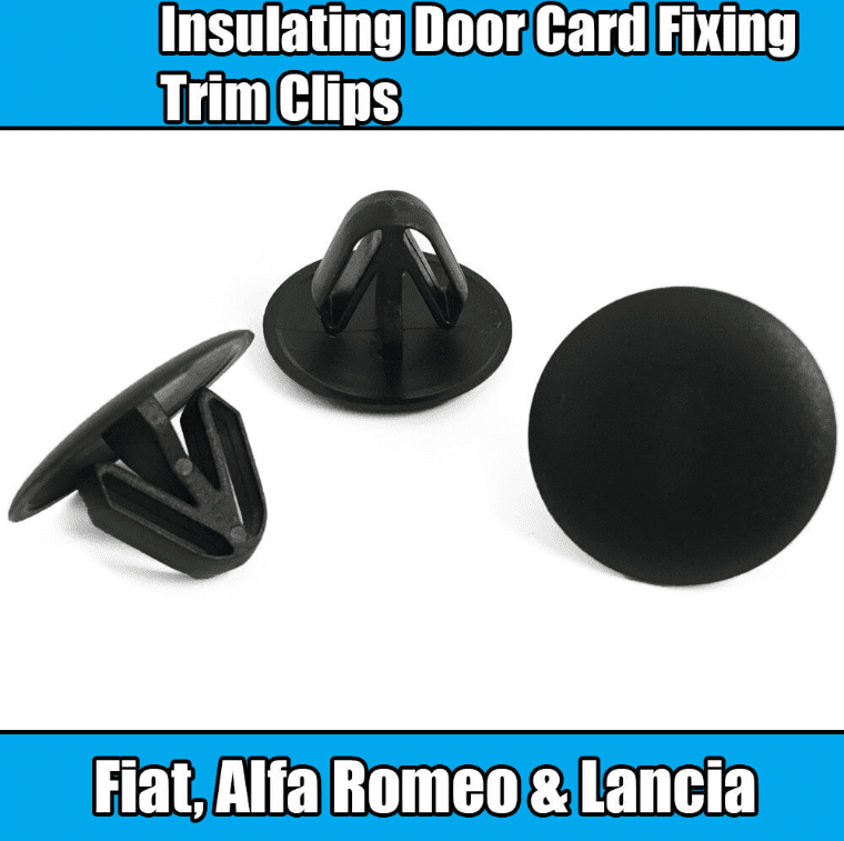 10x Insulating Fixing Plastic Trim Clips for Alfa Romeo Lancia Fiat