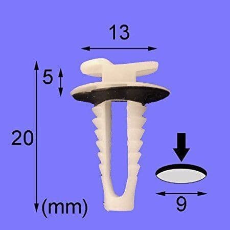 10x Interior Boot Panel Trim Clips for Ford Transit Connect Door Card Plastic