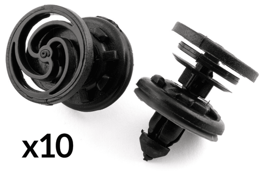 10x Interior Door Card Panel Fastener Black Plastic for VW Transporter T5 T6