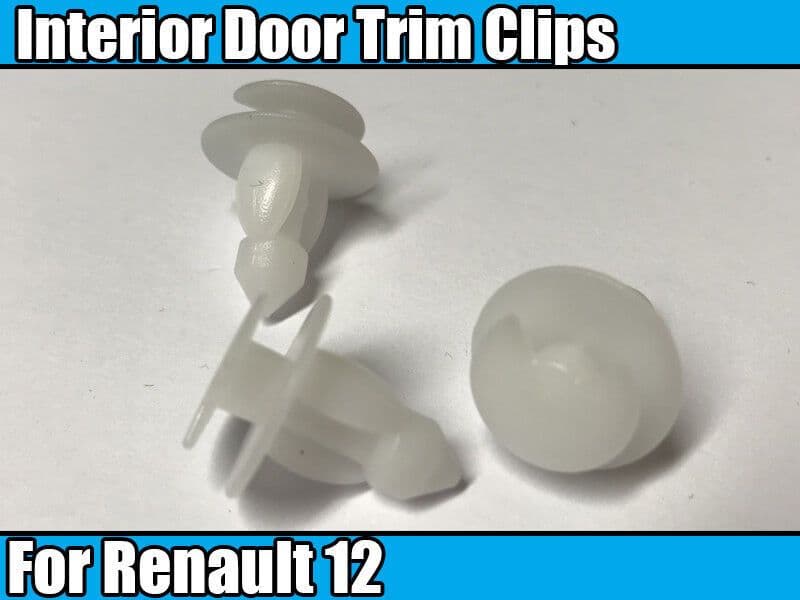 10x Interior Door Card Panel Trim Clips White Plastic for Renault 12 7703077059