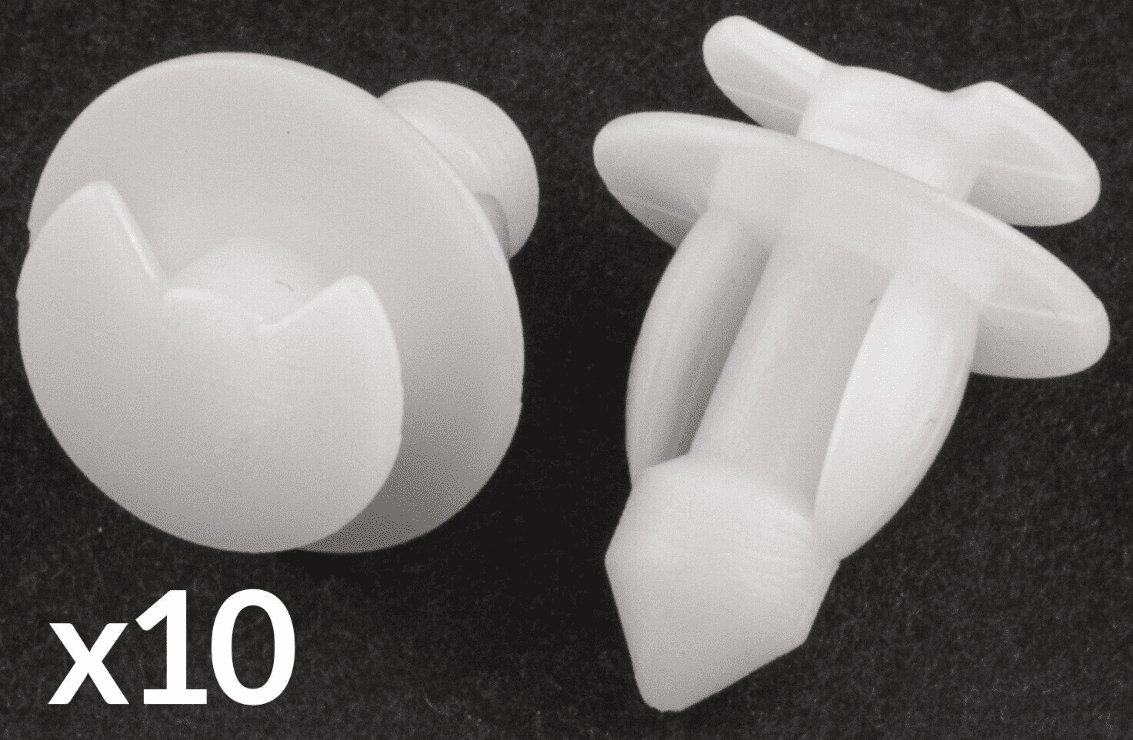 10x Interior Door Card Panel Trim Clips White Plastic for Renault 12 7703077059