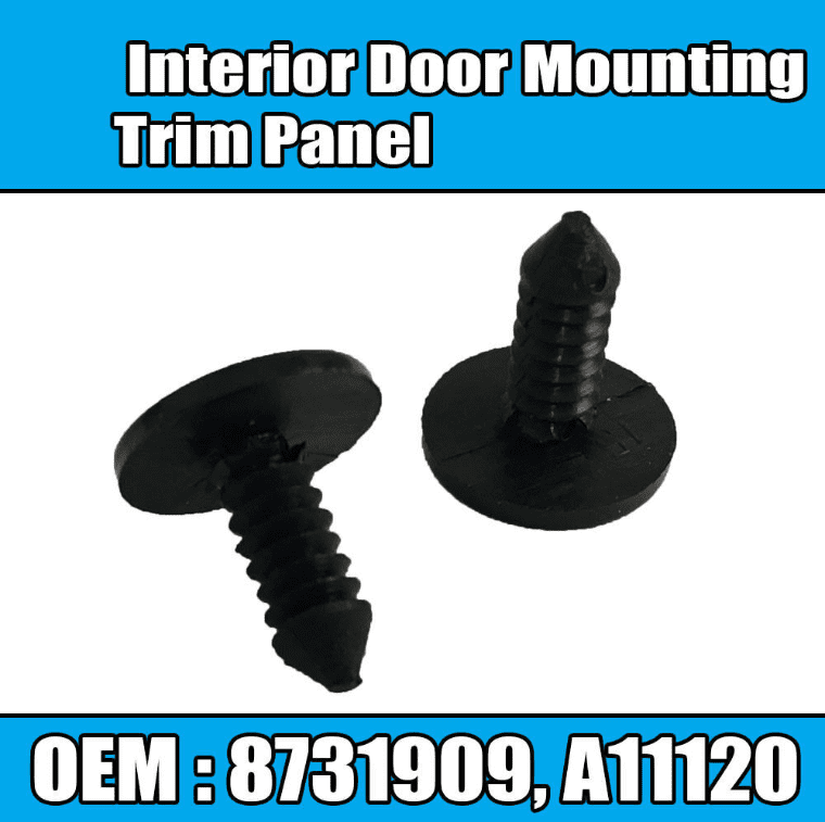 10x Interior Door Mounting Trim Panel Clips GM Black Plastic Universal Retainers