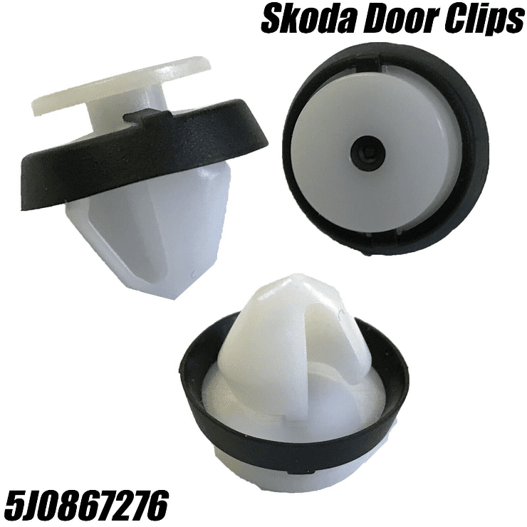 10x Interior Door Panel Card Trim Clips for Skoda Octavia Fabia Superb Roomster
