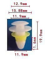 10x Interior Panel/Door Card White Trim Clips for Toyota Camry Honda Crv Civic