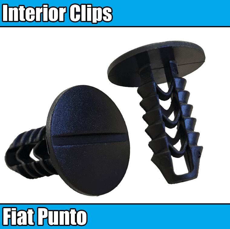 10x Interior Upholstery Trim Carpet Black Plastic Clips for Fiat Punto Stilo Uno