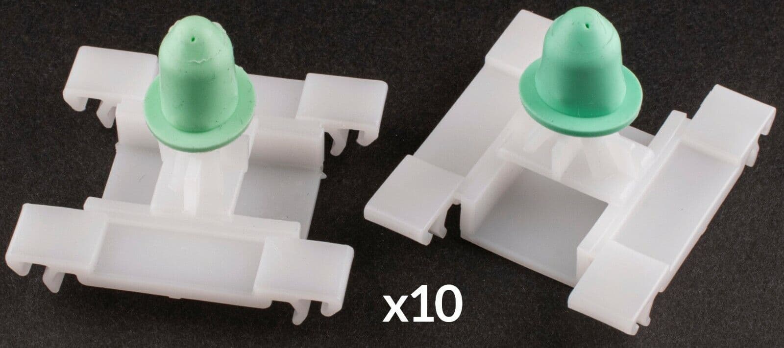 10x Long Stem Clips for VW Golf Mk3 Exterior Door Moulding Trim Bumpstrip White