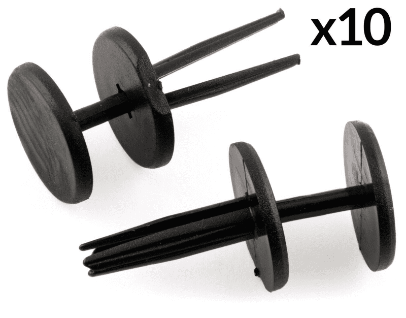 10x Lower Moulding Bumper Trim Rivet Clip Black for Chrysler Jeep Cherokee