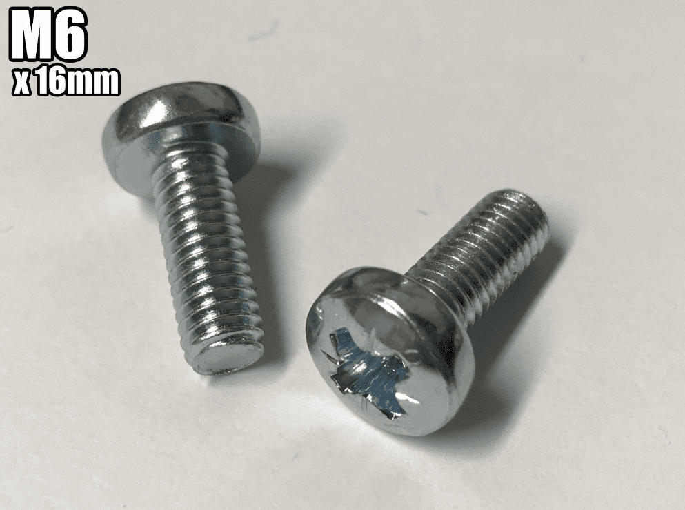 10x M6X16 Steel Pan Head Pozi Posi Bolts 6mmx16mm Torx Machine Screws Auto