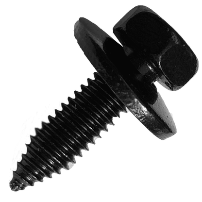 10x M6X18mm Black Metal Machine Hex Screw Bolt Washer W/ M6 Panel Mount Clips