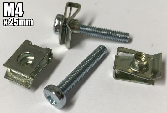 10x Machine Screw M4X25mm Pozi Head Pozidrive Auto Captive M4 Speed Fastener