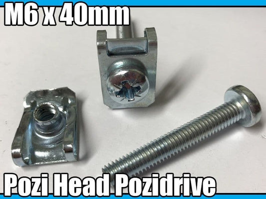10x Motor Bike M6 Spire Chimney Nut & 40mm Pozi Machine Screw