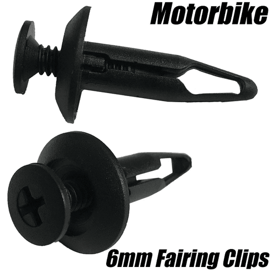 10x Motorcycle 6mm Clips Fairing Plastic Screw Rivets Panel Trim for BMW Yamaha