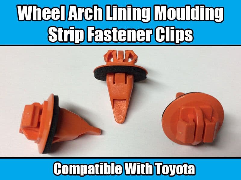 10x New Clips for Toyota Land Cruiser Prado Wheel Arch Trim Orange Plastic