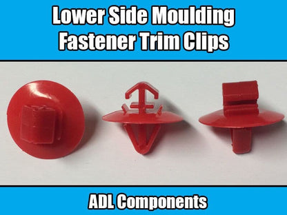 10x New Side Moulding Lower Trim Clips Red Plastic Fasteners for Vauxhall Vivaro