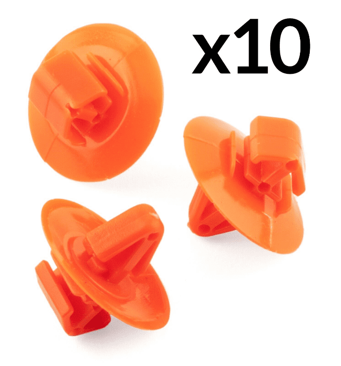 10x New Side Moulding Lower Trim Clips Red Plastic Fasteners for Vauxhall Vivaro