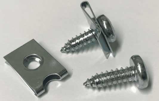 10x No.6 19mm 3/4" Steel Pozi Pan Self Tapping Screw & M6 Speed U Nut Set Kit