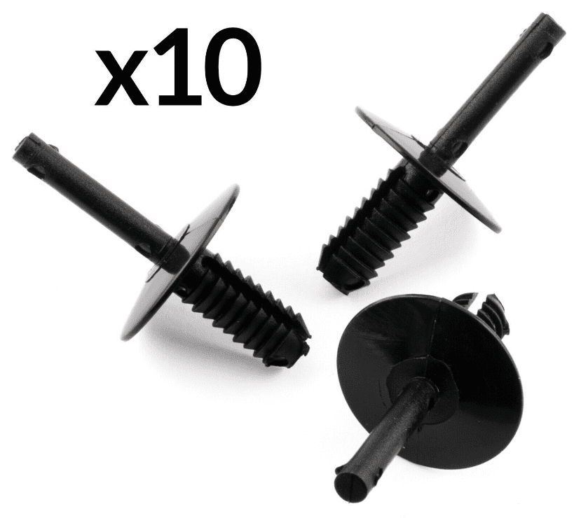 10x Plastic Trim Rivet Retainer Cover Expansion Clips Black for BMW E34 E36 E38