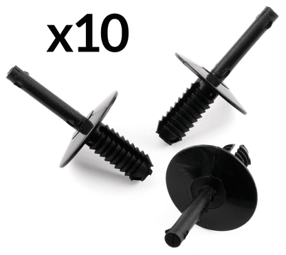 10x Plastic Trim Rivet Retainer Cover Expansion Clips Black for BMW E34 E36 E38