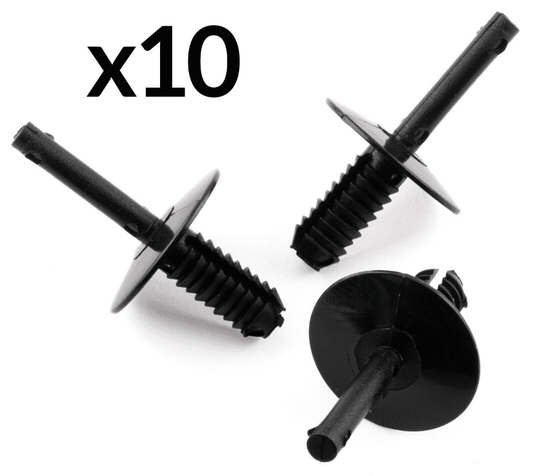 10x Plastic Trim Rivet Retainer Cover Expansion Clips Black for BMW E34 E36 E38