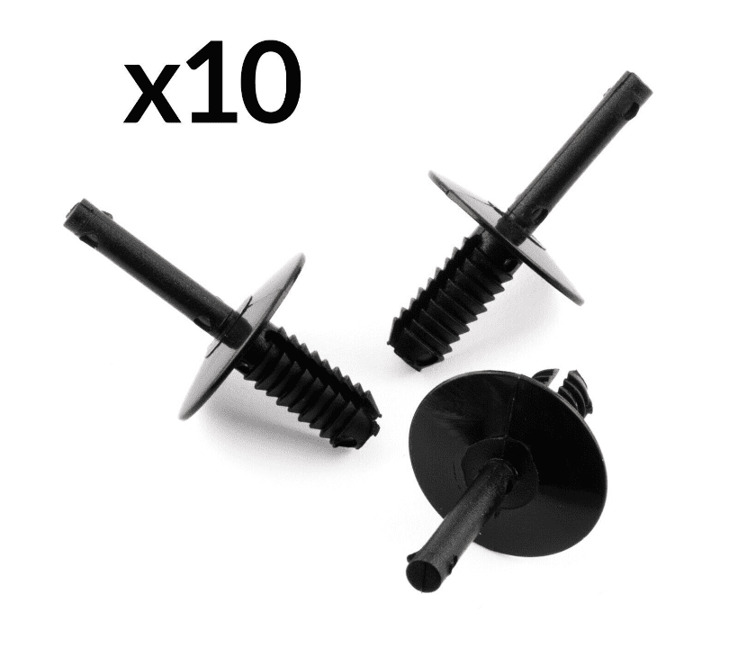 10x Plastic Trim Rivet Retainer Cover Expansion Clips Black for BMW E34 E36 E38