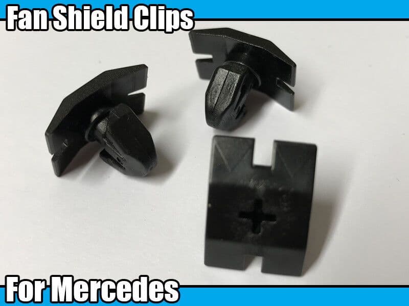10x Radiator/Air Conditioner Fan Shield Trim Clips for Mercedes C E Class Clk